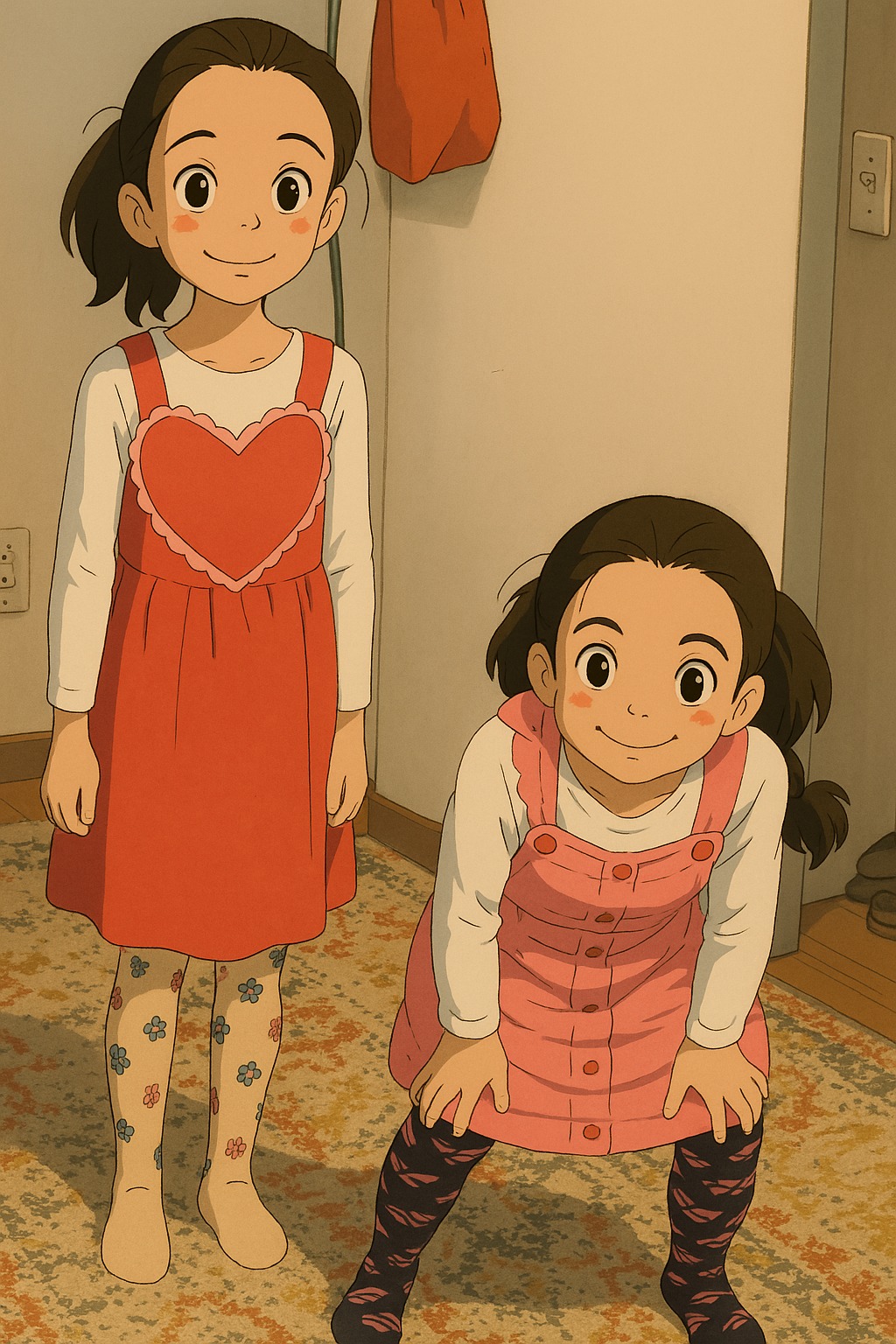 Anime-style portrait of Isabella and Scarlett together